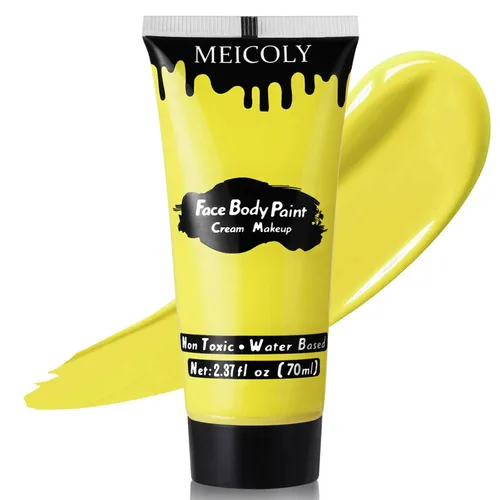 Vista 22 de MEICOLY Pintura facial y corporal en crema azul real, tubo grande de 2.37 oz a base de agua, pintura corporal completa para adultos y niños, tubo
