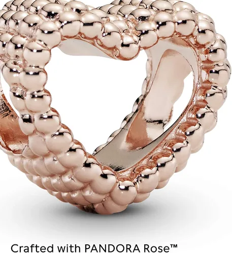 Vista 3 de PANDORA Joyería con cuentas corazón rosa encanto
