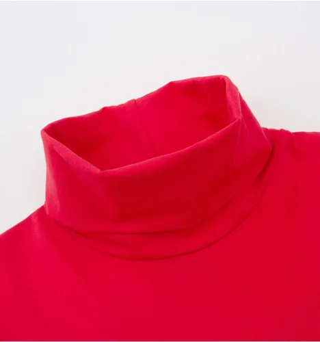 Vista 5 de Modern-Tee Camiseta casual de manga larga con cuello alto y cuello alto para mujer