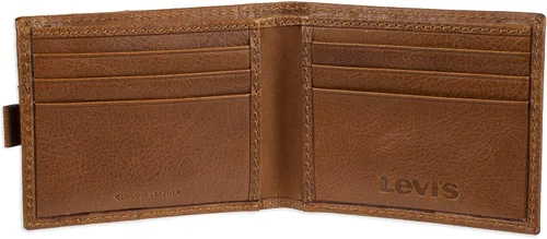 Vista 4 de Levis Billetera de RFID para hombre con funda extraíble para tarjetas color marrón talla única Bronceado talla única