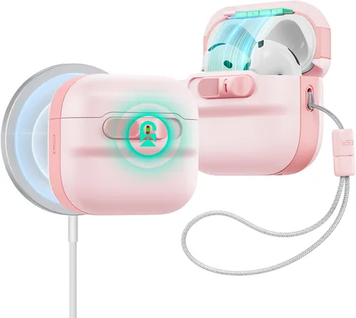 Vista 19 de ESR Funda para AirPods Pro (2023/2022/2019, 2ª/1ª generación), compatible con Airpods Pro 2 (cable USB-C/Lightning), listo para MagSafe, bloqueo