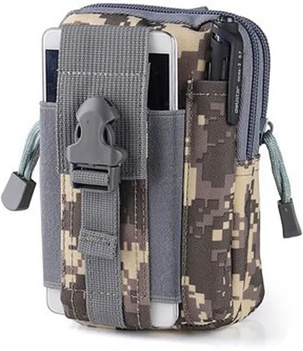 Vista 9 de Bolsa para cinturón, bolsa táctica Molle para teléfono, bolsas de utilidad EDC para la cintura, bolsa de cintura pequeña, funda para teléfono