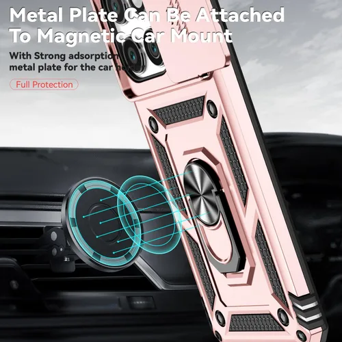 Vista 4 de Funda para Motorola Edge 2025 con protector de pantalla HD y cubierta para Oro rosa