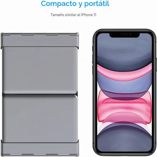 Vista 3 de Arteck Teclado Bluetooth plegable, mini teclado inalámbrico plegable portátil para iOS iPad de 10.2 pulgadas, Pro, Air, 9.7 pulgadas, Mini, Android