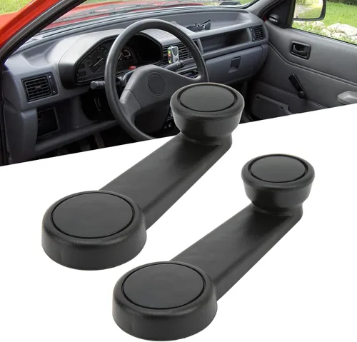 Vista 4 de Fydun 2 unids elevalunas de coche manivela manija de puerta reguladores manuales para tránsito enfoque escolta