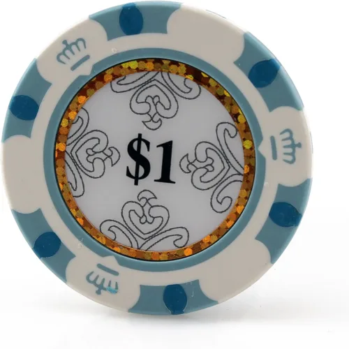 Vista 6 de Versa Games Monte Carlo - Fichas de póquer de arcilla de 0.48 oz de peso, paquete de 50 unidades (elegir colores)