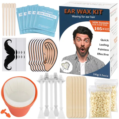 Vista 14 de Kit de cera nasal de CoFashion - 1.76 oz de cera para depilación, 20 aplicadores (hasta 20 usos), 10 vasos de papel para depilación de nariz y orejas