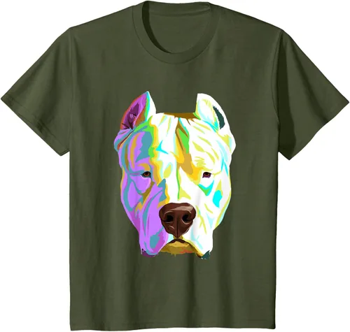 Vista 10 de Colorida camiseta Dogo Argentino, Negro, S