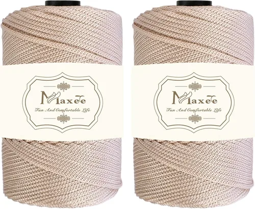 Vista 11 de Cordón de macramé de poliéster de alta calidad de 0.118 in × 218 yardas, 0.118 in, 100% polipropileno, ideal para ganchillo, ganchos de pared