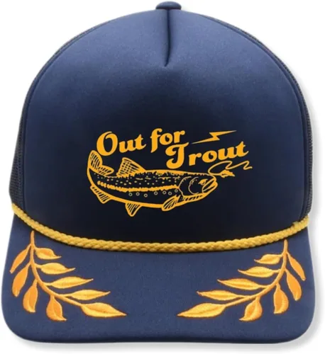 Vista 44 de ThatsRad Out for Trout Corduroy Snapback Sombrero Gorra Pesca con Mosca Pescador