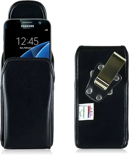 Vista 6 de Turtleback Funda compatible con Samsung Galaxy S10e A10e S7 Negro Vertical Cinturón Funda de Cuero con Clip Ejecutivo para Cinturón