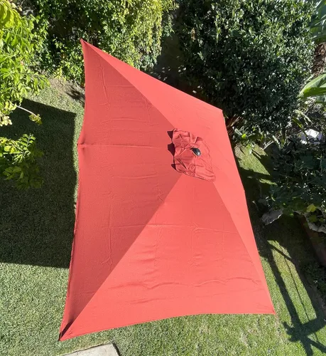 Vista 6 de BELLRINO Toldo rectangular de repuesto para paraguas de 10 x 6.5 pies con 6 varillas (solo toldo)