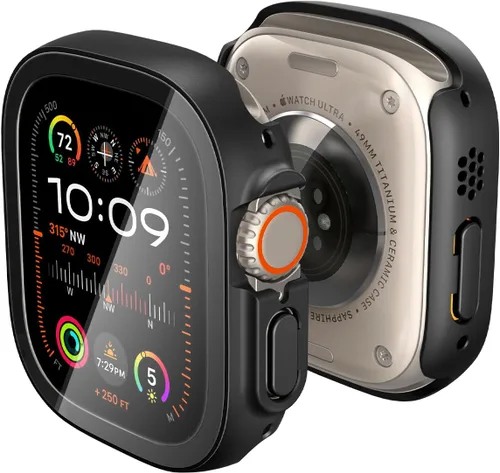 Vista 10 de Spigen Funda delgada para Apple Watch Ultra 3/2/1 de 1.929 in Cubierta protectora ligera delgada de la PC resistente a los arañazos - Negro