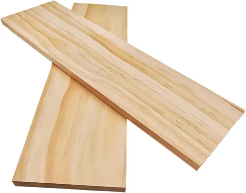 Vista 9 de 4 tableros rectangulares de madera sin terminar para manualidades, bloques de madera de corte en blanco de 8 x 6 x 0.8 pulgadas para tallar madera