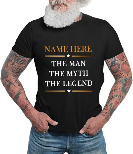 Vista 2 de PRINT9GIFT Camisa personalizada The Man The Myth The Legend Grandpa