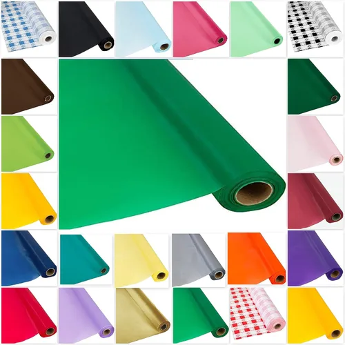 Vista 18 de DIY Craft - Rollo de plástico negro para mesa de banquete, 300 pies de largo (26 colores)