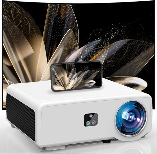 Vista 9 de Proyector 4K de 2100 Ansi con WIFI y Bluetooth, proyector de cine al aire libre, enfoque automático, ARC, audio DoIby, PPT, proyector de cine