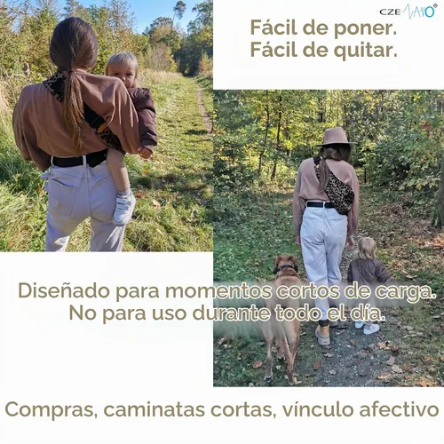 Vista 4 de Portabebés ajustable de algodón para llevar a la cadera para llevar cortos, de poner y quitar rápidamente, 10 a 45 libras (8 meses a 4 años)