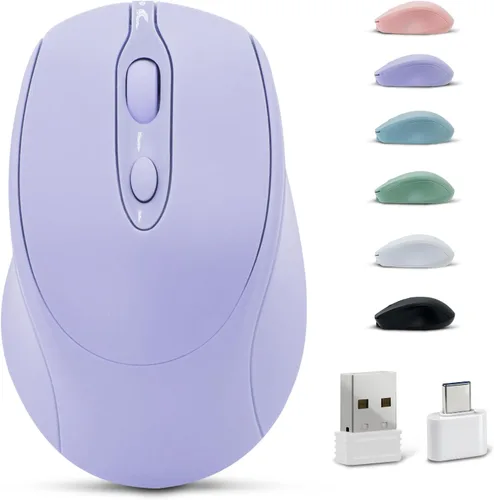 Vista 8 de Ratón Bluetooth, inalámbrico recargable para portátil/iPad/MacBook Pro/Air, mouse silencioso portátil delgado para Surface Pro/PC/Lenovo/Samsung