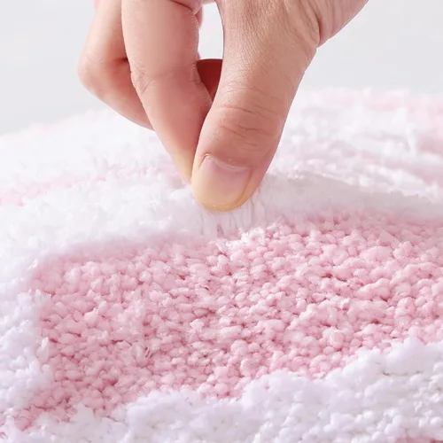 Vista 5 de FROZZUR Chill Pill - Tapete de baño, antideslizante, color rosa, para baño, con forma linda, para tina, tapete de felpa lavable, color rosa