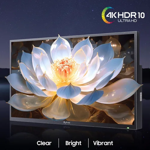 Vista 2 de SYLVOX Televisor exterior de 50 pulgadas con barra de sonido