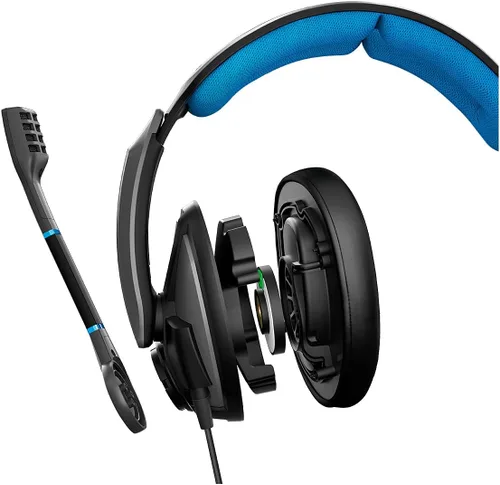 Vista 7 de EPOS Sennheiser GSP 300 - Auriculares para juegos con micrófono con cancelación de ruido, abatibles para silenciar, cómodas almohadillas de espuma