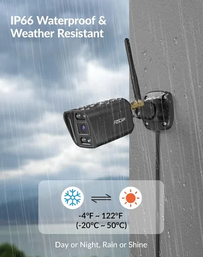 Vista 7 de FOSCAM Cámara inalámbrica de 3K 5MP para exteriores, cámara WiFi de 5 GHz y 2.4 GHz para seguridad en el hogar, cámara de vigilancia exterior FoV