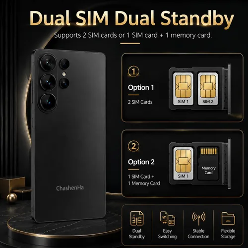 Vista 4 de 26 Ultra desbloqueado teléfono Smartphone, Android 16,16+512GB de Negro