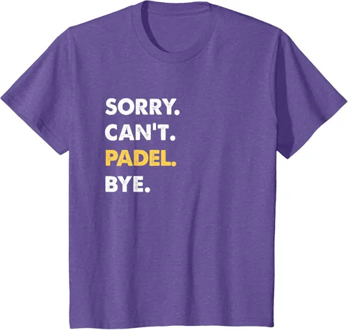 Vista 57 de Sorry Can't Padel Bye Funny Camiseta de Padel, Negro