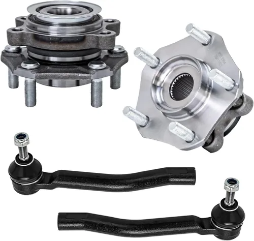 Vista 97 de Detroit Axle - Kit de suspensión delantera 4WD para Nissan Frontier Pathfinder Xterra, 2 cubos de rodamientos de ruedas, 2 brazos de control