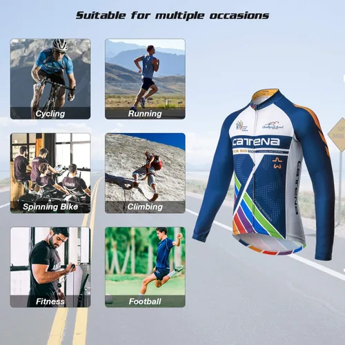 Vista 6 de Camiseta de ciclismo para hombre, manga corta, para correr, absorbe la humedad, camiseta deportiva para entrenamiento