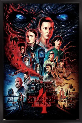 Vista 7 de Trends International Netflix Stranger Things: Season 4 - Póster de pared de una hoja, 14.725 x 22.375 pulgadas, versión enmarcada de madera