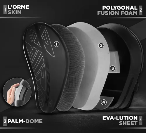 Vista 7 de RDX Almohadillas de boxeo Curvadas Focus Mits, Maya Hide Leather Kara Hook and jab Training Pads, correa ajustable ventilada, MMA Muay Thai