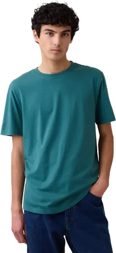 Vista 75 de Camiseta de cuello redondo Gap para hombre, mangas cortas, estilo casual Negro