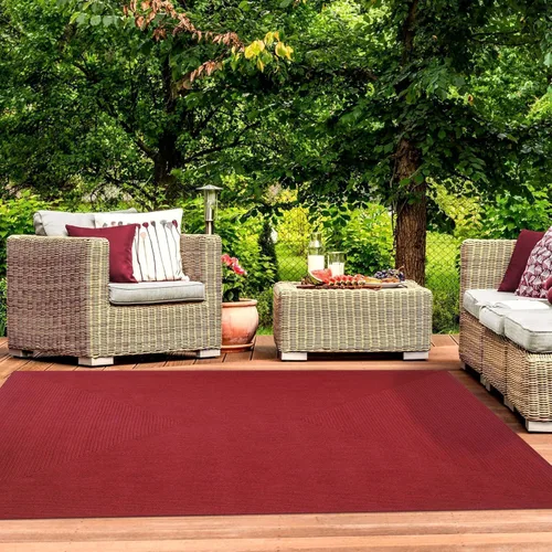 Vista 24 de Superior Alfombra de área para interiores y exteriores, decoración de suelo trenzada reversible para sala de estar, cocina, patio, porche delantero