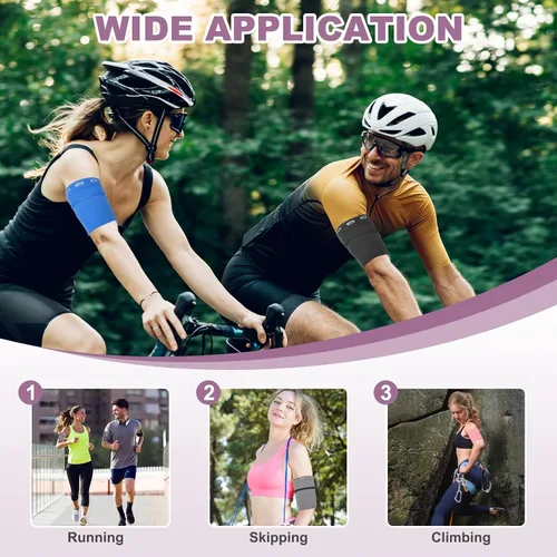 Vista 8 de PATIKIL Funda universal para brazalete para correr de 7 x 4 pulgadas, con bolsillo con cremallera para auriculares llaves, tarjetas de crédito Negro