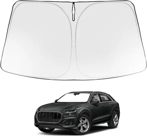 Vista 220 de Proadsy Parasol para parabrisas Rivian R1S 2022-2025 2026 de 4 capas plegable, protector de parasol frontal que bloquea los rayos UV, mantiene