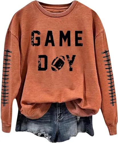 Vista 5 de Sudadera casual para mujer, manga larga, con cuello redondo, ropa de primavera, tallas S-3XL