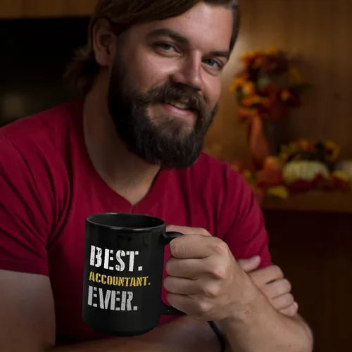 Vista 6 de Best Accountant Ever - Taza de regalo divertida y única, regalo para compañeros de trabajo, regalo para miembros de la familia, regalos