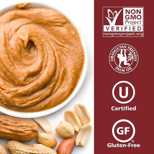 Vista 6 de Justin's NUT Butter, PNUT BTR, Classic, tamaño 28 onzas, sin ingredientes