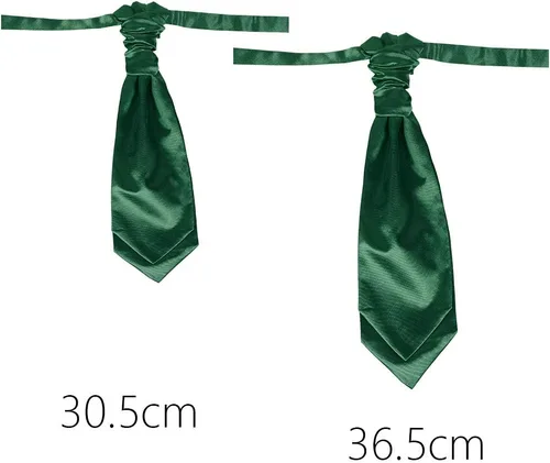 Vista 5 de Dan Smith Solid Men Long-Pre-Tied Ascot Scarf Long-Pretied Cravat Tie Adjustable Tall-Plus