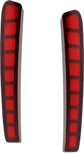 Vista 9 de iJDMTOY Luces reflectoras de parachoques LED de lente roja compatibles con Toyota Corolla Sedán 2019-22, funciona como faros antiniebla traseros