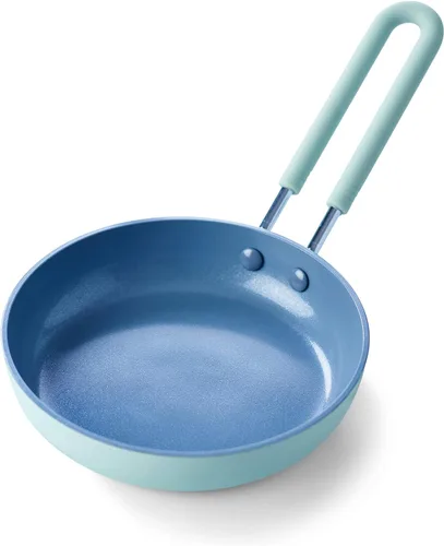 Vista 11 de Sartén GreenPan antiadherente, de cerámica, pequeña y redonda para huevos, de 5", Sartén redondo pequeño para huevos, 5", Gris Negro
