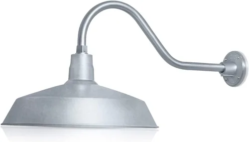 Vista 22 de 17 pulgadas. RLM Warehouse - Pantalla con brazo de cuello de cisne y bombilla Led A19 5000K de 9W