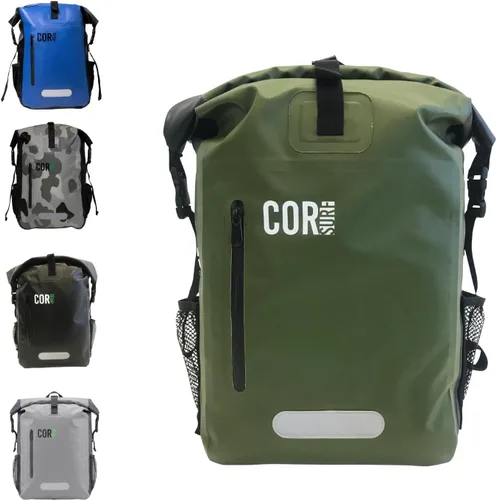 Vista 12 de COR Surf Mochila Impermeable de Bolsa Seca con Funda Acolchada para Portátil de 25L y 40L Paquete Enrollable de Servicio Pesado, Camuflaje, 25 L