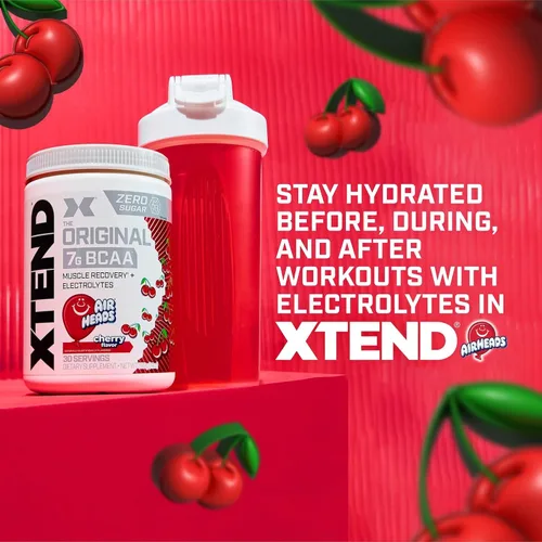 Vista 5 de Xtend Polvo Original BCAA, 7g de BCAAs y 2.5g de L-Glutamina para la Recuperación Muscular, Hidratación y Músculo Delgado, Bebida Sin Azúcar