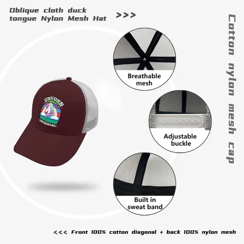 Vista 7 de Unicorn Squad Funny Hats for Men Unicorn Ball Hats for Men's Lids Caps Trendy Sun Visor Hat