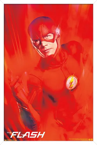 Vista 13 de Trends International DC Comics TV - The Flash - Póster de pared de arte clave, 14.725 x 22.375 pulgadas, versión enmarcada de madera de granero