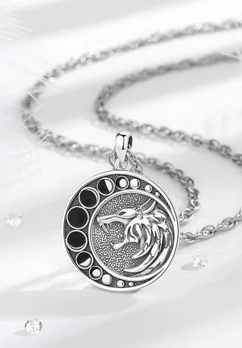 Vista 3 de CELESTIA Collares vikingos de plata de ley 925 para hombres y mujeres, martillo de Thorslobo vikingorunas vikingasYggdrasil