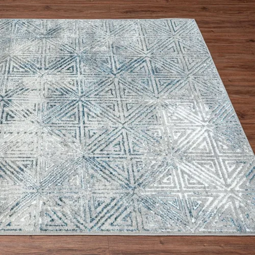 Vista 7 de LUXE WEAVERS Florance Collection 86328 - Alfombra geométrica moderna de 9 x 12 pulgadas, color azul